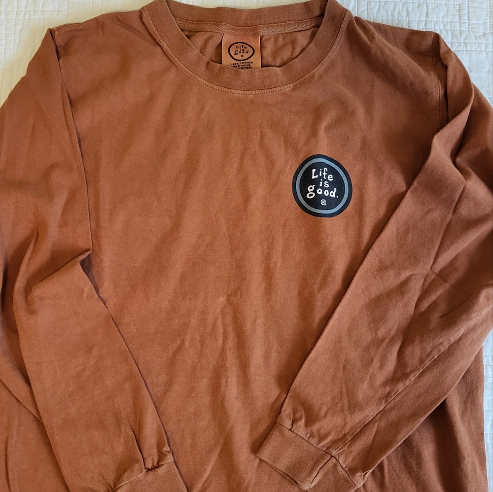 Life Is Good Boys Large L/S Shirt Burnt Orange